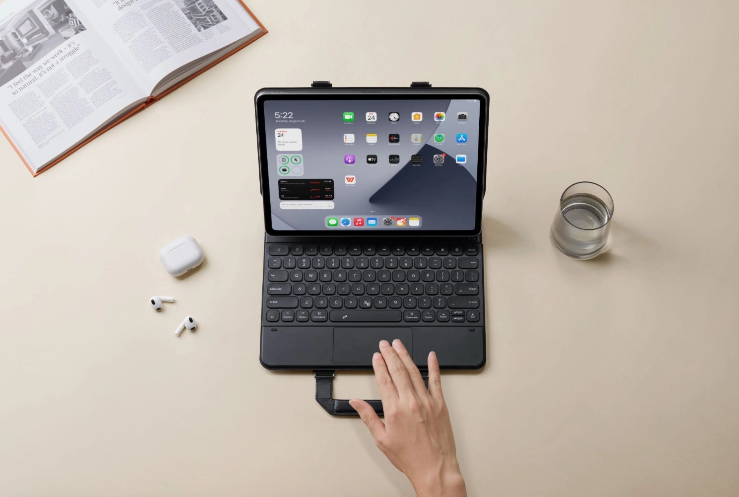iPad Pro Keyboard with FlipBook Case