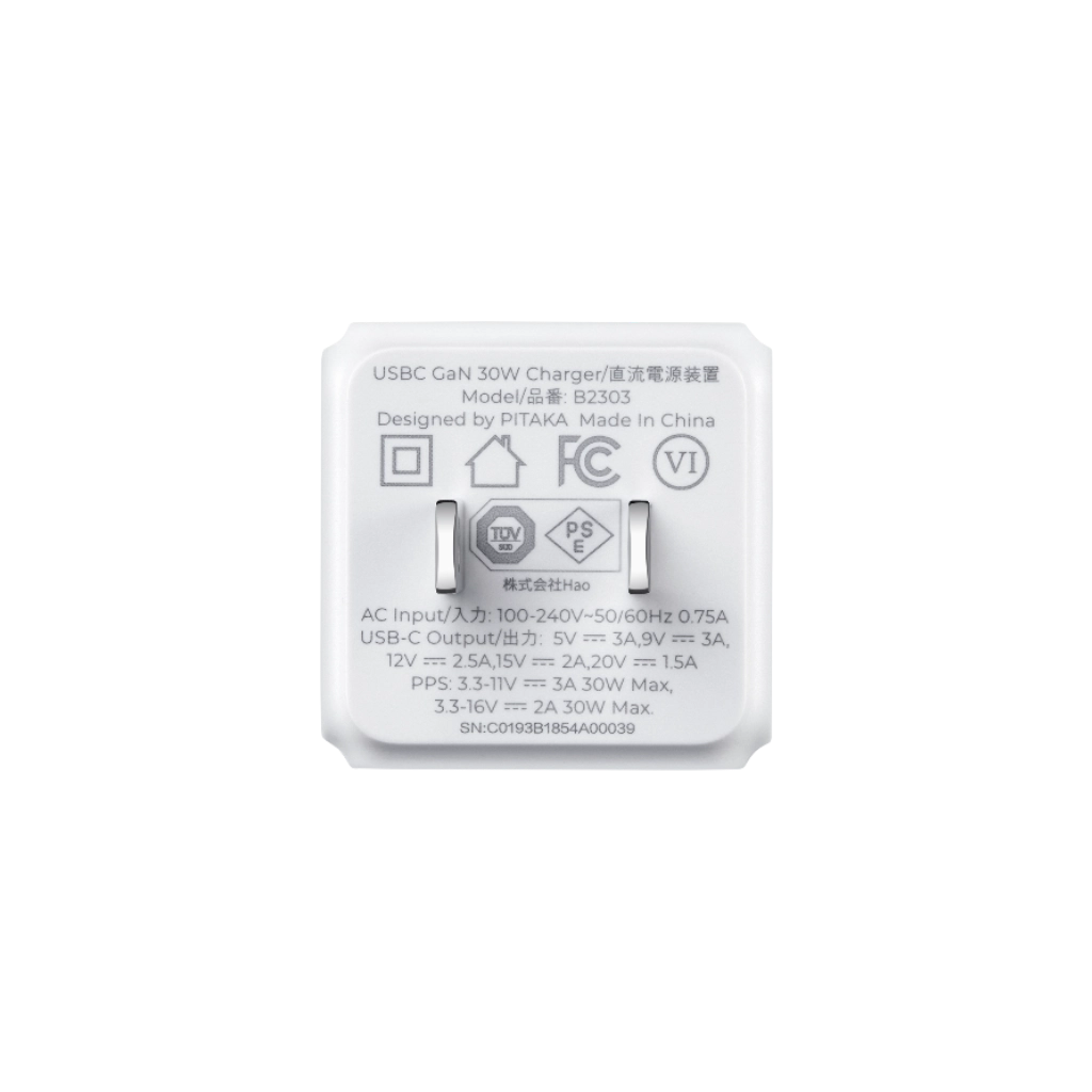 30W Charger or C-C Cable