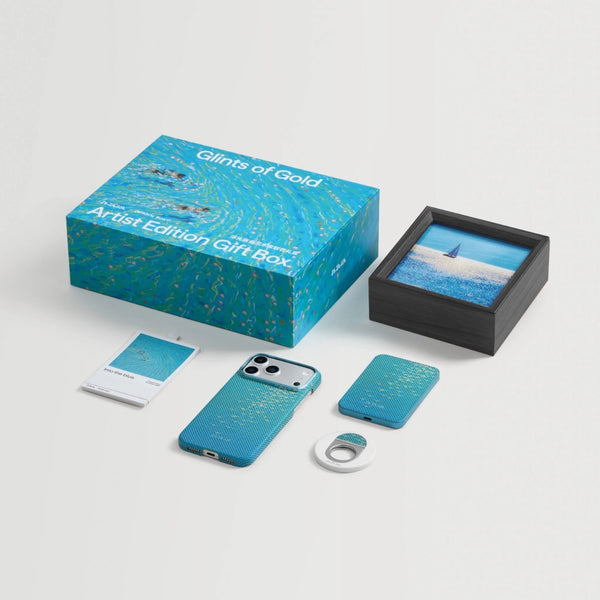 iPhoneアクセサリー Glints of Gold ArtistEdition Gift pitaka glint-box-blue-2.webp?v=