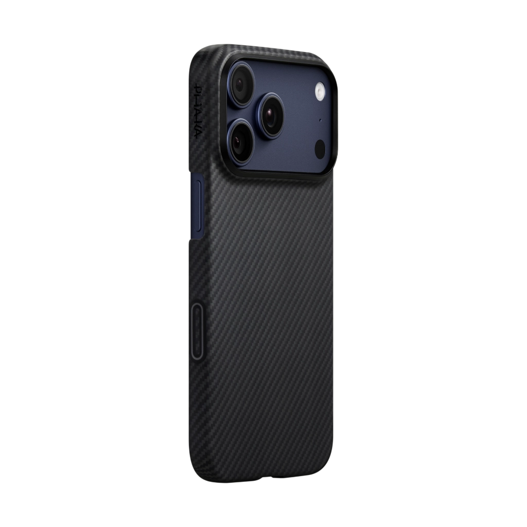 Deep Blue,iPhone 17 Pro+iPhone 17 Pro Max,600D Black/Grey (Twill) (PitaTap™),Ultra-Slim Case