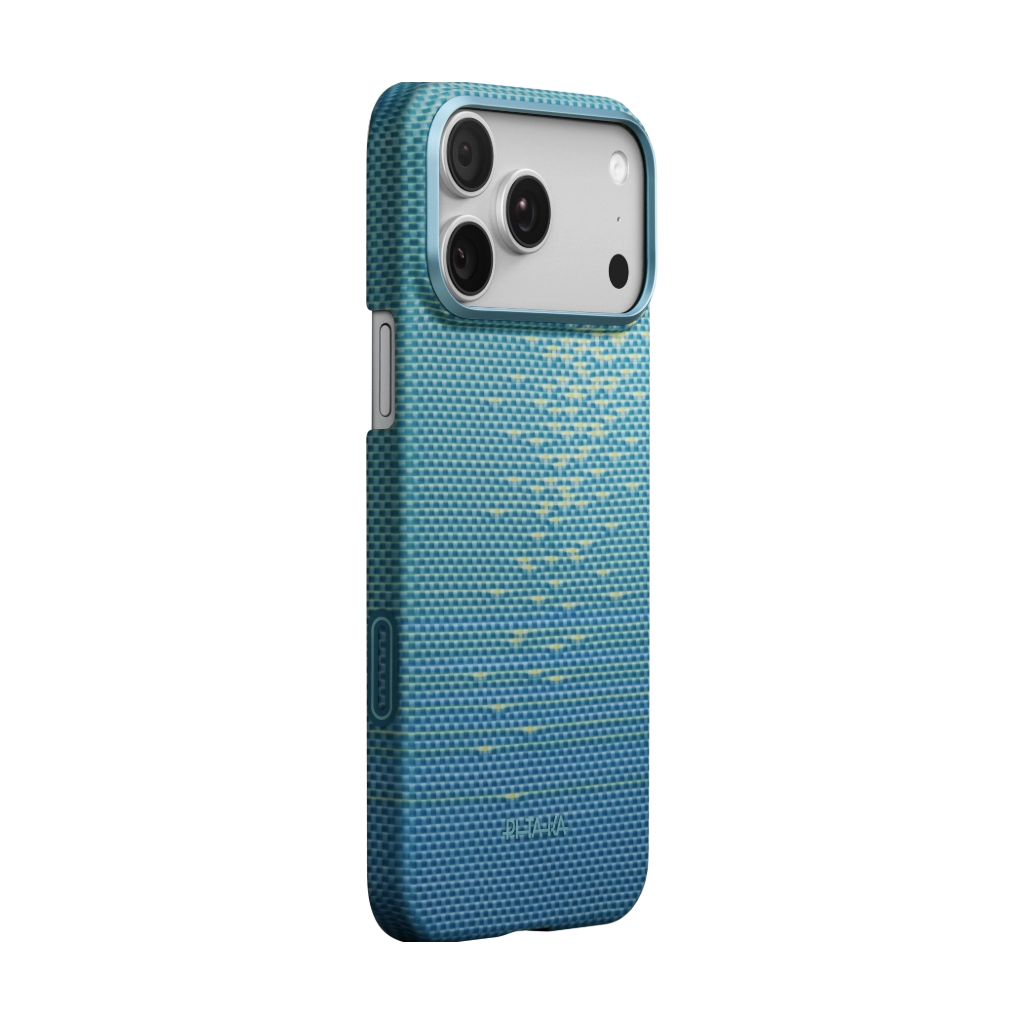 Silver,iPhone 17 Pro+iPhone 17 Pro Max,Lucid Blue (PitaTap™),Ultra-Slim Case