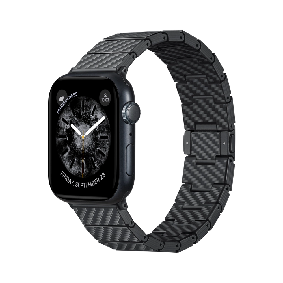 Pitaka Apple Watch Band series 9 1 SE and Ultra 2 Ultra 100 Carbon Fiber Adjustable Apple Watch Band Thin and Comfortable Retro